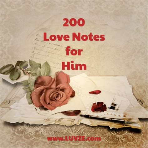 200 Romantic Love Notes Words For Him From The Heart