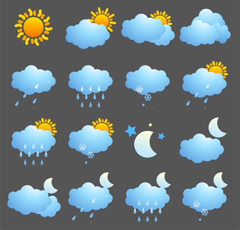 16 Svg Weather Icons Animation Loops By Vf Codecanyon