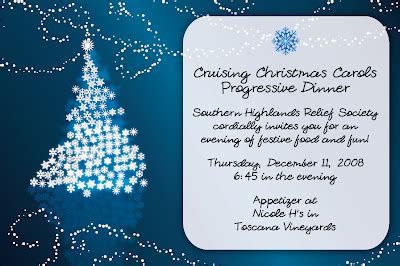Check spelling or type a new query. Southern Highland Sisters': Relief Society Progressive Dinner