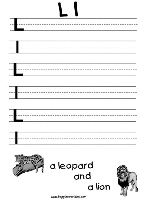 10 best images of l tracing worksheet letter l handwriting worksheet