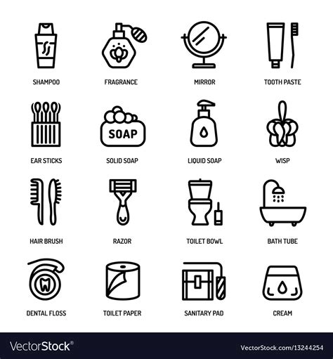 Personal Hygiene Icons Royalty Free Vector Image