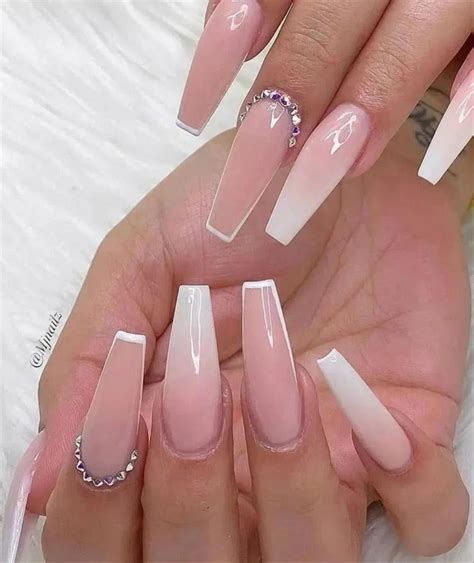 38 Elegant French Tip Coffin Nails Youll Love In Summer Page 19 Of