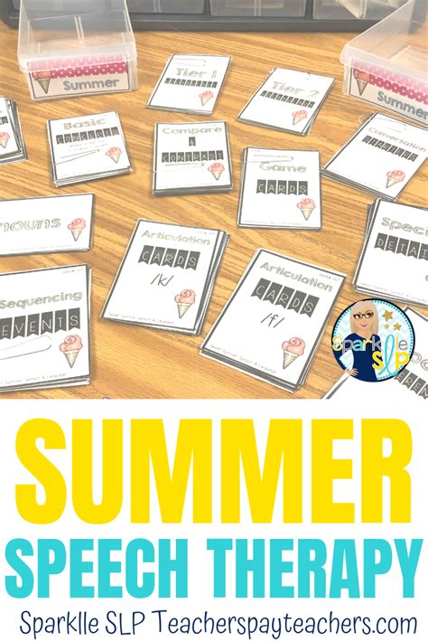 Summer Speech Therapy Sweet Summer Speech And Language Speech