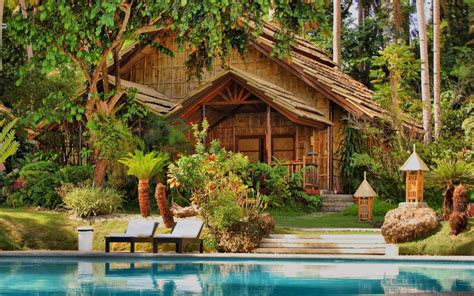 Vacation House In The The Tropics Hd Wallpaper Background Image