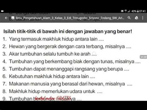 Sejauh ini ada beberapa metode pengelompokan, yaitu 2,3,4,5,6 klasifikasi makhluk hidup merupakan suatu kegiatan untuk mengelompokan makhluk hidup menjadi golongan atau unit yang lebih kecil. Soal Ipa Kelas 3 Sd Isian Singkat Beserta Pembahasannya ...