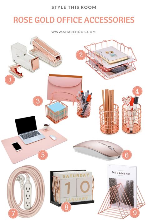 Rose Gold Office Accessories Gold Office Accessories