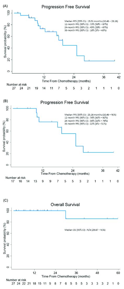 A Kaplan Meier Curve For Progression Free Survival And Overall