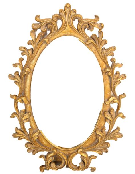Ornate Gold Framed Oval Wall Mirror For Sale In Ct Middlebury