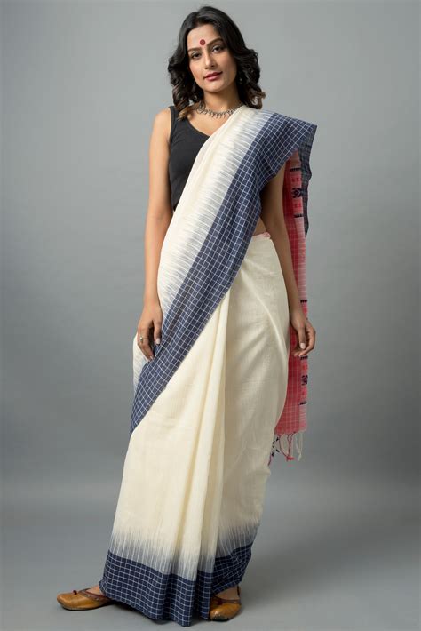 Khadi Cotton Sari Stunning Color Combination With Tree Of Life Motif Pallu