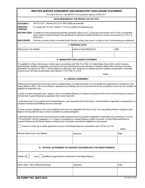 Da Form 7783 Fill Out Sign Online And Download Fillable Pdf