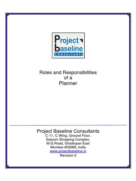 Devise debt liquidation plans that include payoff priorities and timelines. Roles and Responsibilities of a Planner | Construction ...