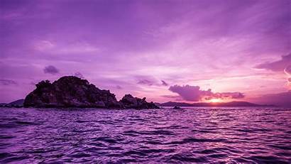Purple Nature Desktop Sunset Backgrounds Wallpapers Sea
