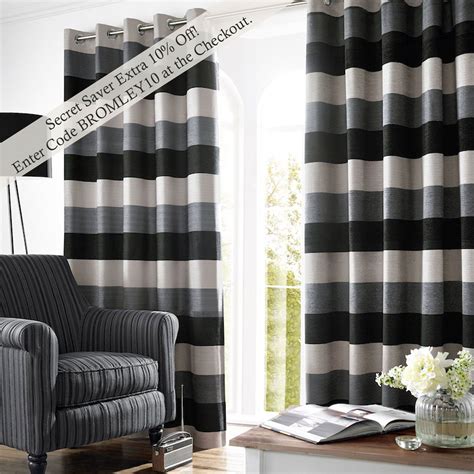 Choose from contactless same day delivery, drive up and more. Bromley Stripe Lined Eyelet Curtains - Slate | Horizontal ...