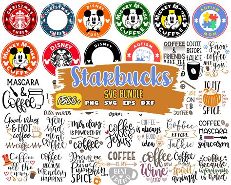 Starbucks Svg Starbucks Bundle Svg Starbucks Cup Wrap Bunl Inspire