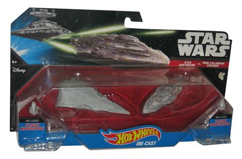 Star Wars Hot Wheels Star Destroyer Vs Mon Calamari Cruiser Toy Starship Pack Walmart Com