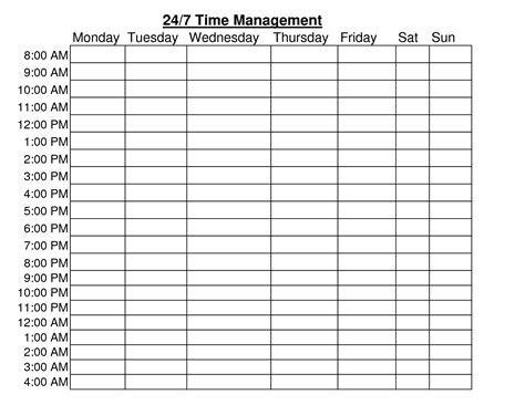 14 Time Management Worksheet Template