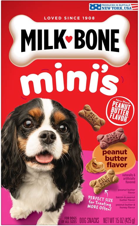 Milk Bone Minis Peanut Butter Flavor Variety Dog Treats 15 Oz Box