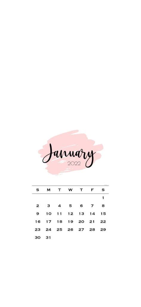 January 2022 Calendar Wallpaper - 39 Cute Backgrounds For Your iPhone