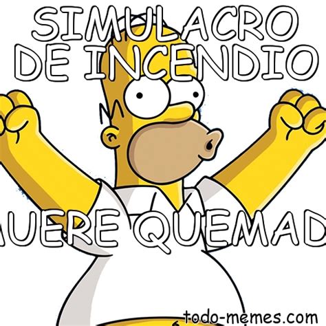 Simulacro de incendio los simpsons. Meme de SIMULACRO DE INCENDIO MUERE QUEMADA