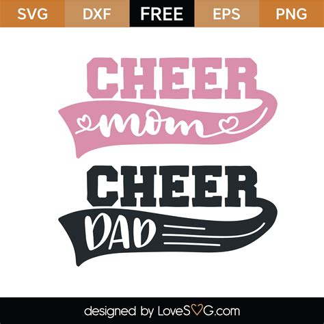 Download Free Cheer Mom Cheer Dad SVG Cut File | Lovesvg.com