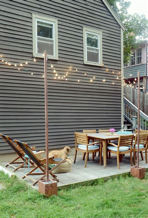 Here's a simple, sturdy way to hang those pretty string lights you've been eyeing. Pin on Home - DIY