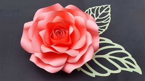 Large Paper Rose Template Free