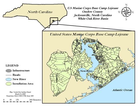 Camp Lejeune Marine Base Map