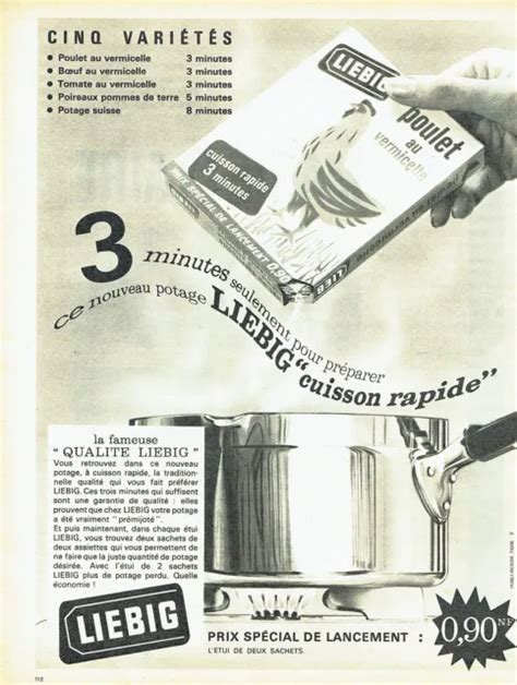 PublicitÉ Advertising 108 1962 Liebig Sachet Potage Poulet Vermicelle 1