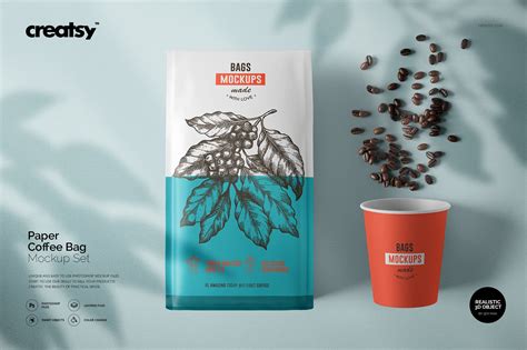 Coffee is consumed all over the world and prepared in a variety of different ways. Paper Coffee Bag Mockup Set | Creative Photoshop Templates ...