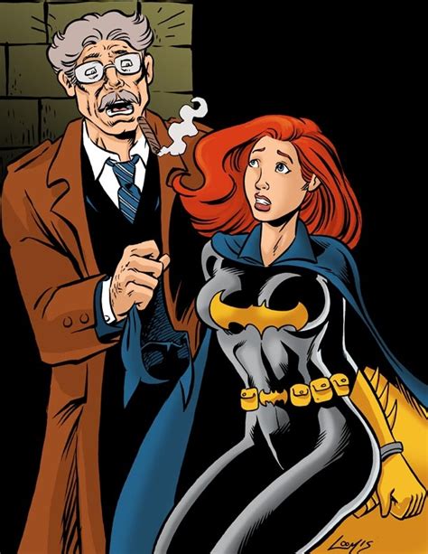 Batgirl Unmasked By Commissioner Gordon In Jerry Loomiss Dc Pinups By