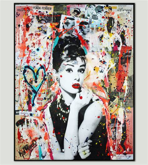 Audrey Hepburn Original Art Acrylic Painting Mixed Media Etsy In 2020