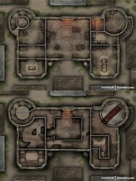 Free Clandestine Mansion Multi Level X Battlemap Oc R Dnd