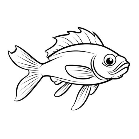 Premium Ai Image Snook Fish Cute Illustration Hand Drawn Flat