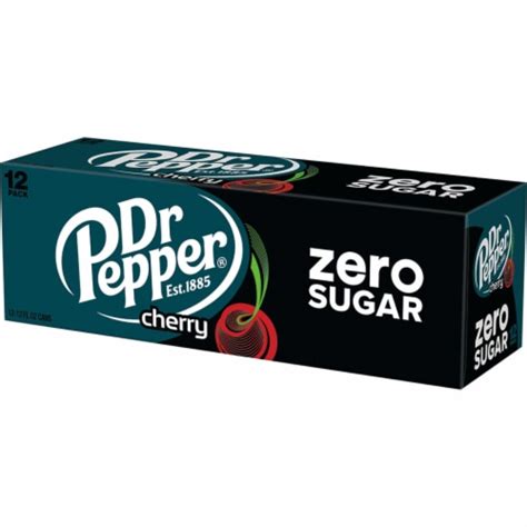 Dr Pepper Cherry Zero Sugar Soda Cans 12 Pk 12 Fl Oz Kroger