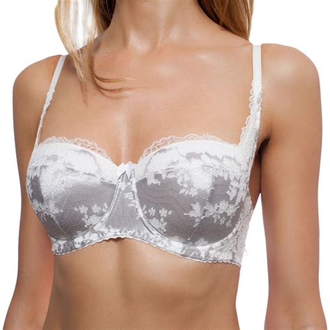 Bra By Fv Balconette Demi Lightly Padded Underwire Lace Balcony Half Cup Sexy