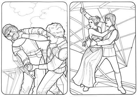 TieFighters — 1983 Return of the Jedi coloring book pages,...