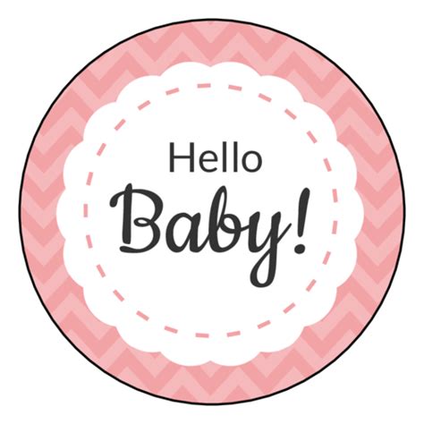 These checklist templates are planning a baby shower is a tough job. "Hello Baby" Shower Label - OnlineLabels.com