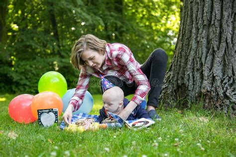 Mother With Baby In Park Stock Photo Image Of Holding 115983720