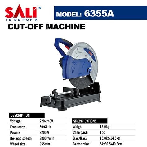 Sali 355b Heavy Duty Electric Cut Off Machine 355mm 2400w With Grinding
