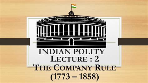 Lecture 2 Indian Polity The Company Rule 1773 1858 Indian