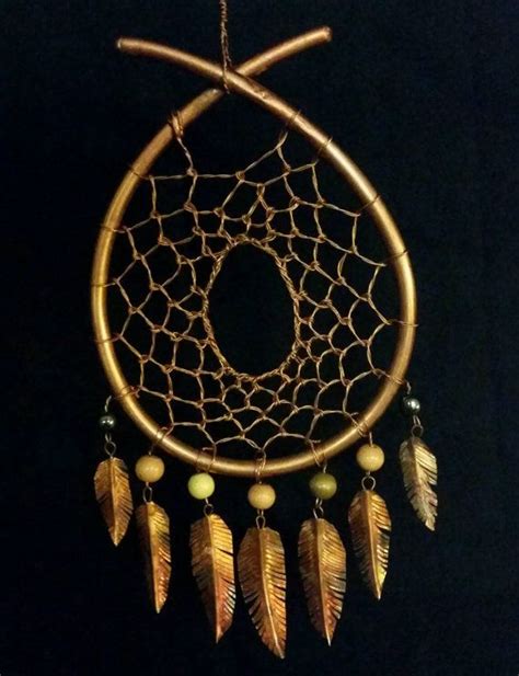 Copper Dream Catcher Handmade Sculpture Metalwork Wall Art Home Decor