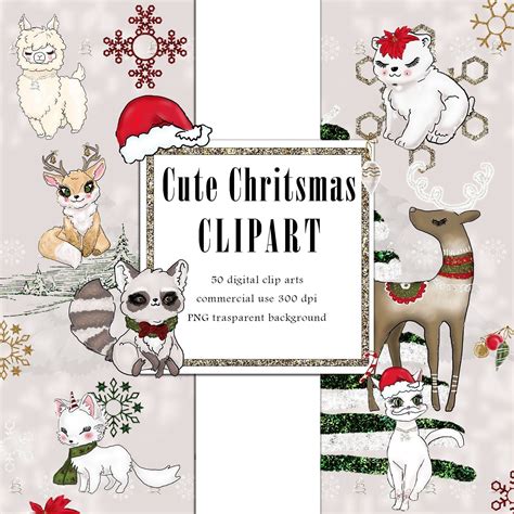 Maybe you would like to learn more about one of these? Christmas Animals Clip Art Cute Whimsical Clipart Winter ...
