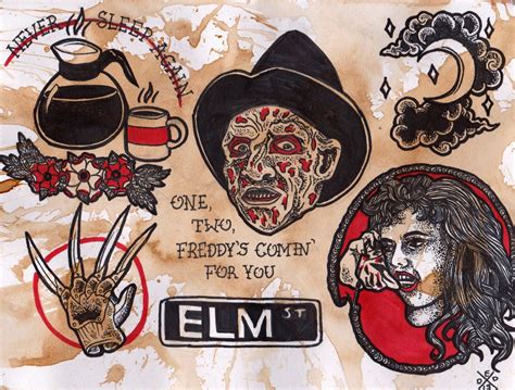 A Nightmare On Elm Street Flash Sheet Print By Deadenddesign 1250