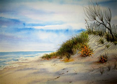 Images Fresh Beach Landscape Watercolor