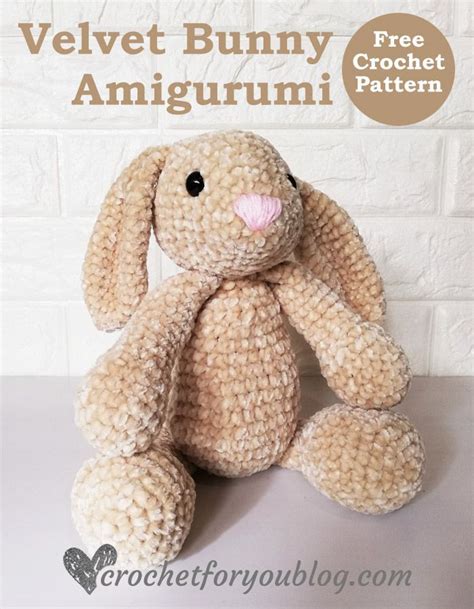 Velvet Bunny Amigurumi Free Crochet Pattern Crochet Rabbit Easter
