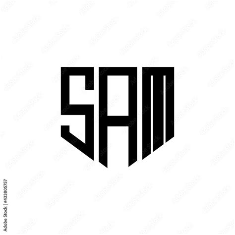 Sam Letter Logo Design With White Background In Illustrator Vector
