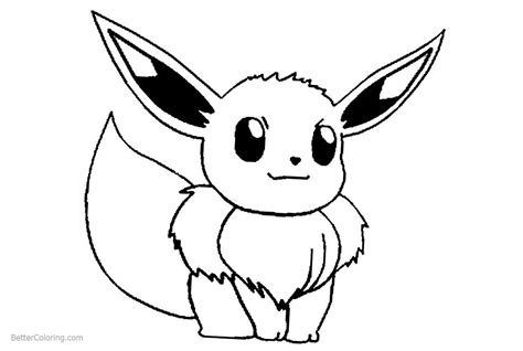 Your child can hold a pencil can start coloring cute things. Pokemon Eevee Coloring Pages Line Drawing - Free Printable ...