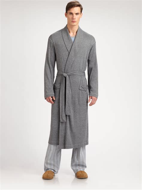 Lyst Hanro Heavy Jersey Robe In Gray For Men