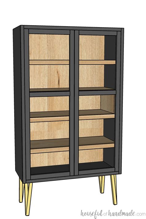 Modern Display Cabinet With Glass Doors Build Plans Houseful Of