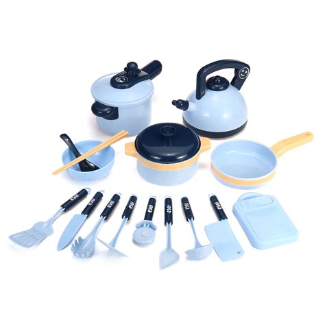 16pcs Kids Kitchen Food Toys Cooking Utensils Pots Pans Accessories Set